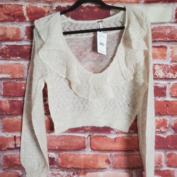 Free People 'Macaroon' Mohair Sweater Medium - Picture 2 of 5